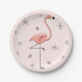 Flamingo Roze papieren bord (Voorkant)
