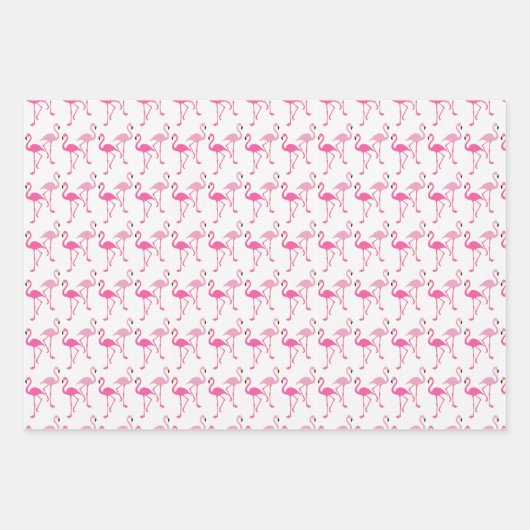 Flamingo roze patroon inpakpapier vel (Voorkant 2)