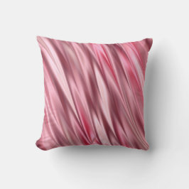 Flamingo roze satin gearceerde strepen kussen