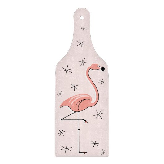 Flamingo Roze snijplank peddel (Voorkant)