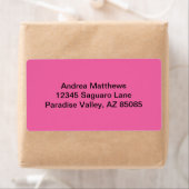 Flamingo Roze Solid Color Etiket (Insitu)