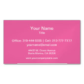 Flamingo Roze Solid Color Visitekaartje Magneet (Voorkant)