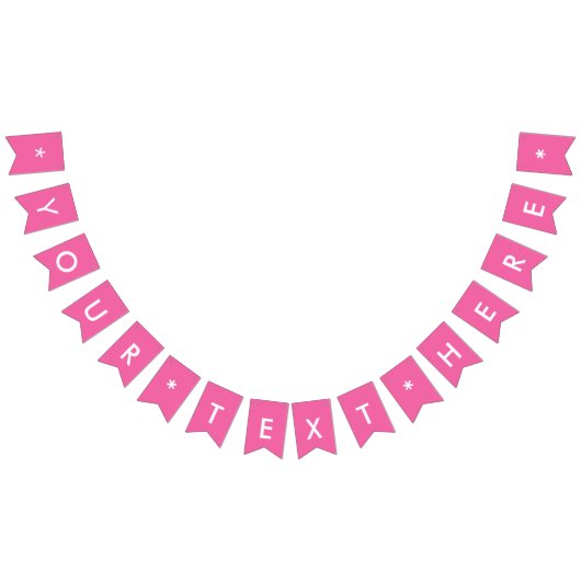 Flamingo Roze Solid Color Vlaggetjes (Alle)