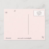 Flamingo Roze "sparen de datum"verticaal briefkaar Aankondigingskaart (Achterkant)