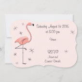 Flamingo Roze steun "Bachelorette Party" Kaart (Achterkant)