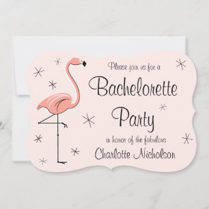 Flamingo Roze steun "Bachelorette Party" Kaart