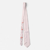 Flamingo Roze stropdas (Achterkant)