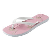 Flamingo Roze Teenslippers (Schuin)