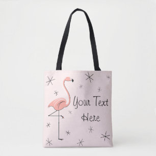 Flamingo Roze Tekst over tas