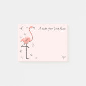 Flamingo Roze "Tekst" Post-it® Notes (Voorkant)