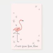 Flamingo Roze "Tekst" verticaal Post-it® Notes (Voorkant)