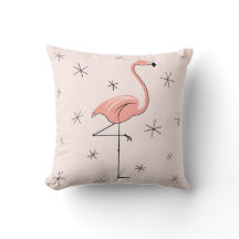 Flamingo Roze vierkant roze achterzijde