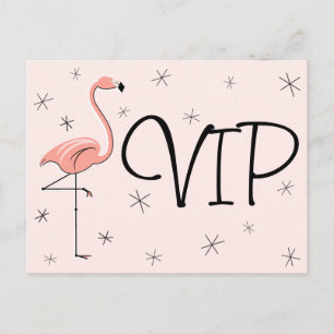 Flamingo Roze "VIP"-briefkaart Briefkaart