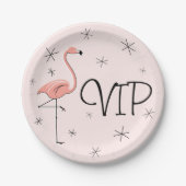 Flamingo Roze VIP papieren bord (Voorkant)