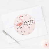 Flamingo Roze VIP-sticker Ronde Sticker (Envelop)