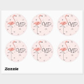 Flamingo Roze VIP-sticker Ronde Sticker (Vel)