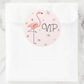 Flamingo Roze VIP-sticker Ronde Sticker (Tas)