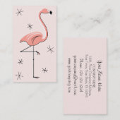 Flamingo Roze visitekaartje (Voorkant / Achterkant)