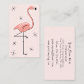 Flamingo Roze visitekaartje (Voorkant / Achterkant)