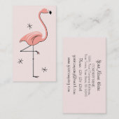 Flamingo Roze visitekaartje (Voorkant / Achterkant)