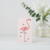 Flamingo Roze visitekaartje (Staand voorkant)