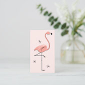 Flamingo Roze visitekaartje (Staand voorkant)