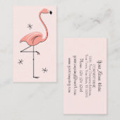 Flamingo Roze visitekaartje (Voorkant / Achterkant)