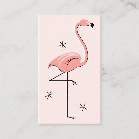Flamingo Roze visitekaartje (Voorkant)