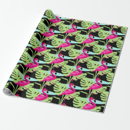 Flamingo roze vogel grafisch verpakkingspapier cadeaupapier