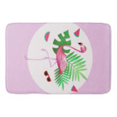Flamingo Roze Vogel Watermeloen | Flamingoliefhebb Badmat (Voorkant)