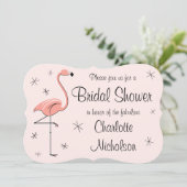 Flamingo Roze "Vrijgezellenfeest" haakje Kaart (Staand voorkant)