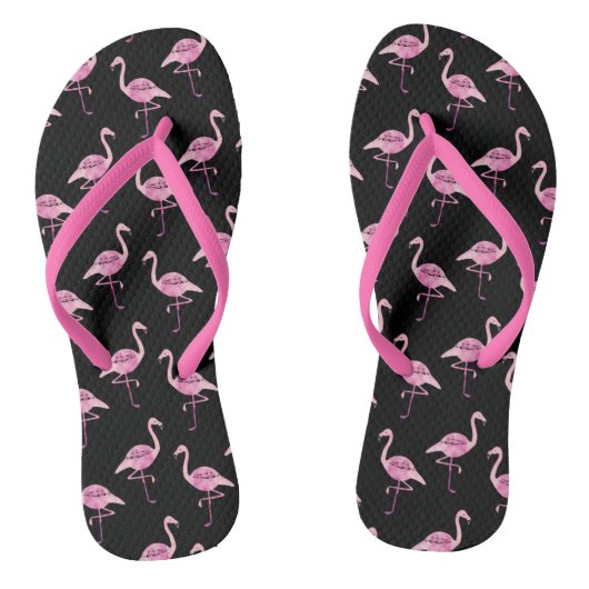 Flamingo roze Waterverf Teenslippers (Voetbed)