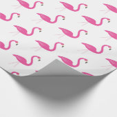 Flamingo Roze & White Wrapping Paper Cadeaupapier (Hoek)