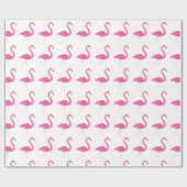 Flamingo Roze & White Wrapping Paper Cadeaupapier (Vlak)