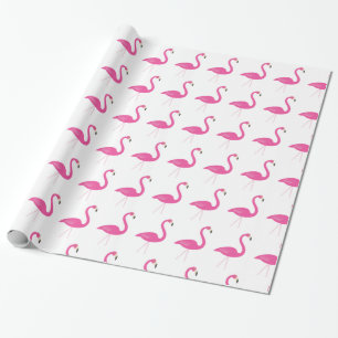 Flamingo Roze & White Wrapping Paper Cadeaupapier