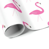 Flamingo Roze & White Wrapping Paper Cadeaupapier (Rol Hoek)