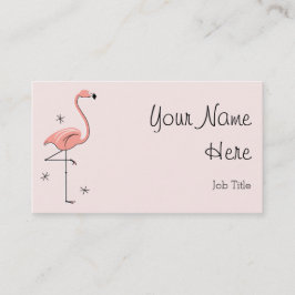 Flamingo Roze zijtekst visitekaartje