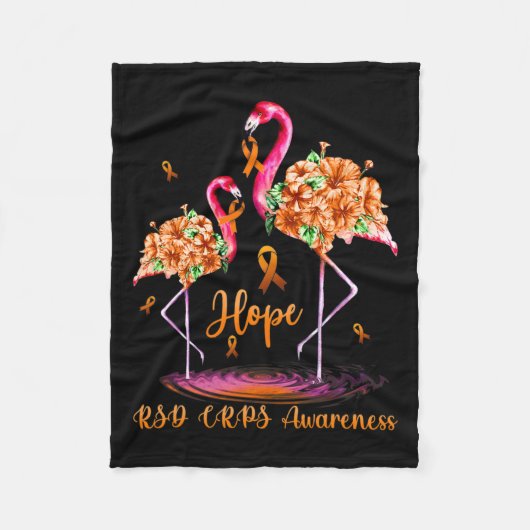 Flamingo RSD CRPS Awareness 1 Fleece Deken (Voorkant)