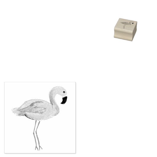 Flamingo Rubberstempel (Gestempeld)