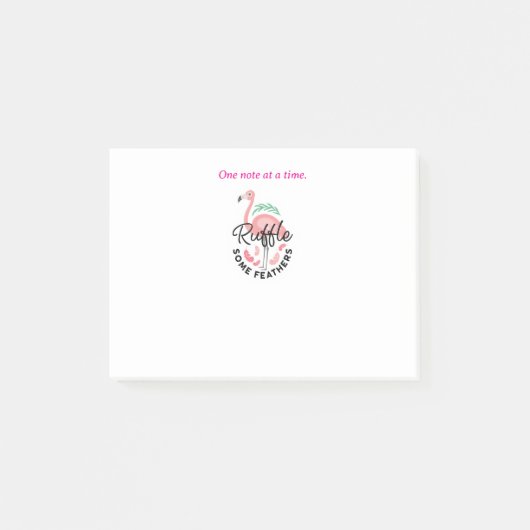 Flamingo ruffle sommige veren post-it® notes (Voorkant)