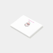 Flamingo ruffle sommige veren post-it® notes (Schuin)