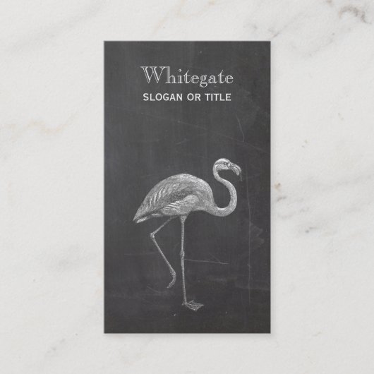 Flamingo Rustic Black Visitekaartje (Voorkant)