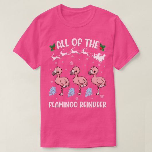 Flamingo samen dansen Kerstmis alle van de flaming T-shirt (Design voorkant)