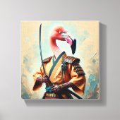 Flamingo Samurai Canvas Afdruk (Voorkant)