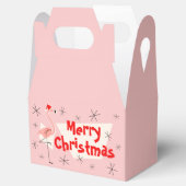 Flamingo Santa Blue Vrolijk kerstgevel Bedankdoosjes (Geopend)