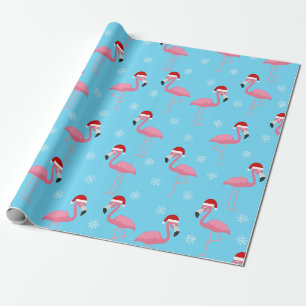 Flamingo Santa Cadeaupapier