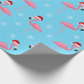 Flamingo Santa Cadeaupapier (Hoek)