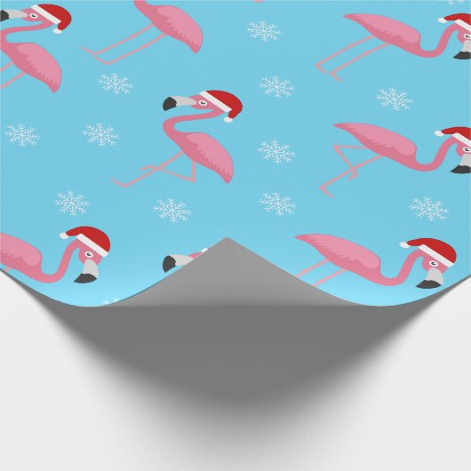 Flamingo Santa Cadeaupapier (Hoek)