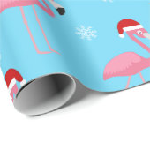 Flamingo Santa Cadeaupapier (Rol Hoek)