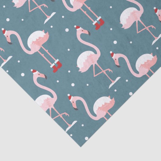 Flamingo Santa Claus Pattern Tissuepapier (Detail)